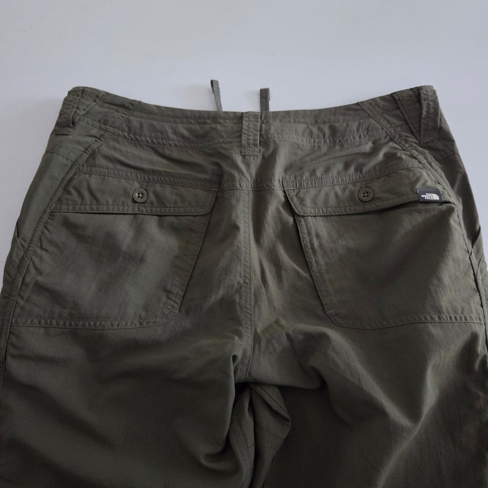 The North Face Womens Olive Green Ripstop Hiking Cargo Pants Straight Leg Sz 8 - Picture 9 of 14